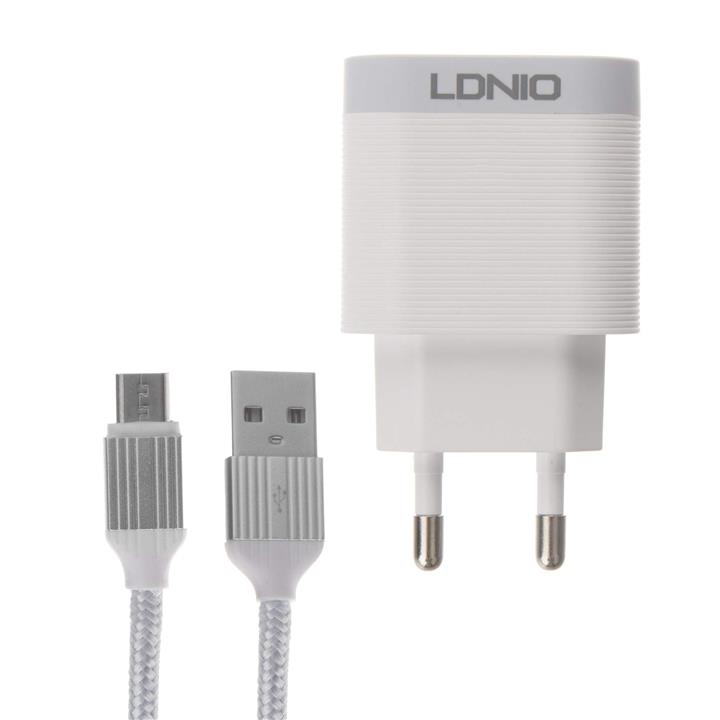 شارژر دیواری اورجینال الدینیو مدل LDNIO A303Q به همراه کابل Micro USB LDNIO A303Q Wall Charger Cable